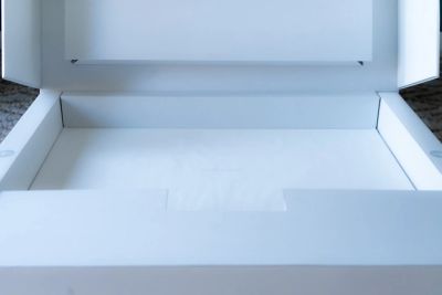 Przekrój izolowanego podestu pod legowisko z płyty PIR