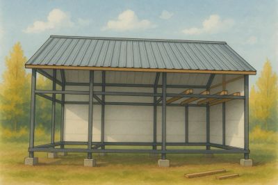 Konstrukcja stalowa antresoli w trakcie budowy domu pasywnego, gwarantująca stabilność i bezpieczeństwo