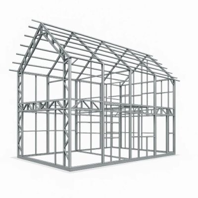 Lekka konstrukcja szkieletowa stalowa domu z płytami warstwowymi